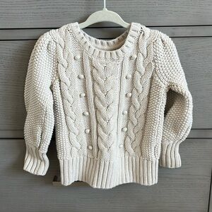 Baby Gap Cream Cable Knit Sweater